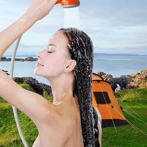 campingdouche, draagbare douche, douchepomp, draagbare douche voor camping