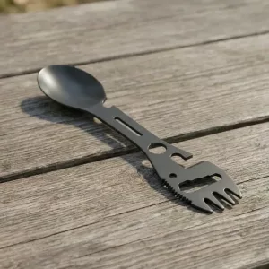 Herbruikbare multifunctionele roestvrijstalen outdoor vorklepel