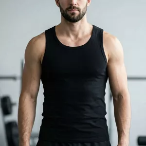 Katoenen fitness tanktop voor heren